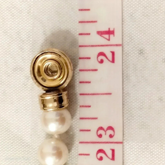 Rau Klikit Faux Pearl Knotted String Necklace Magnetic Closure - Picture 7 of 8